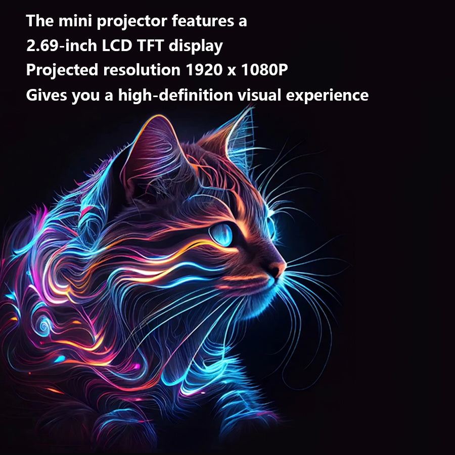 V8-Portable Projector 1080P