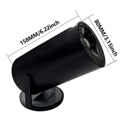 HY300 Mini Projector Black Dimension