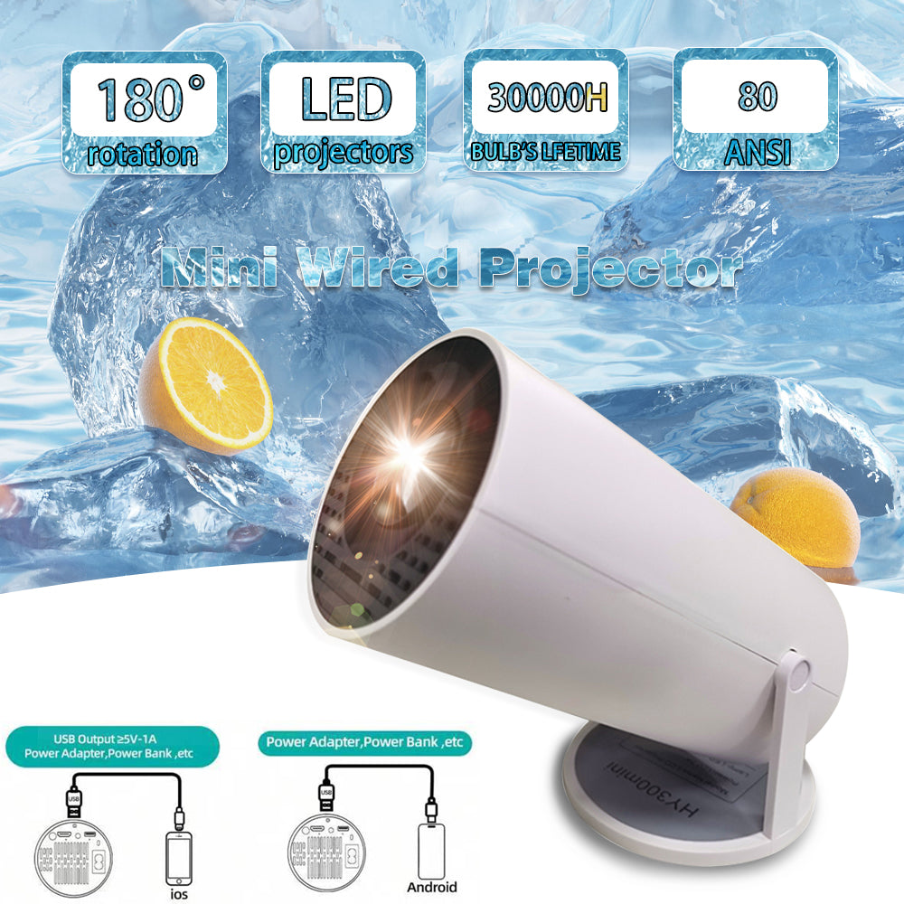 HY300 Mini Projector Features-It's 50 ANSI Lumens