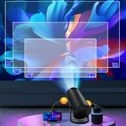 HY300 Mini Projector Projective Screen Size