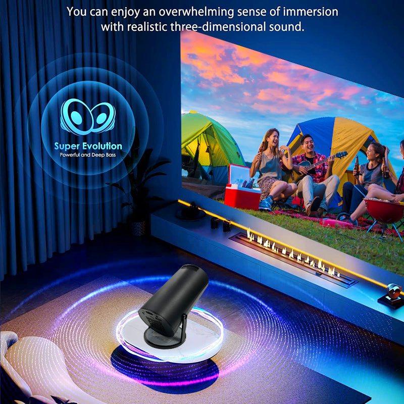 HY300 Mini Projector Screen Size Showing