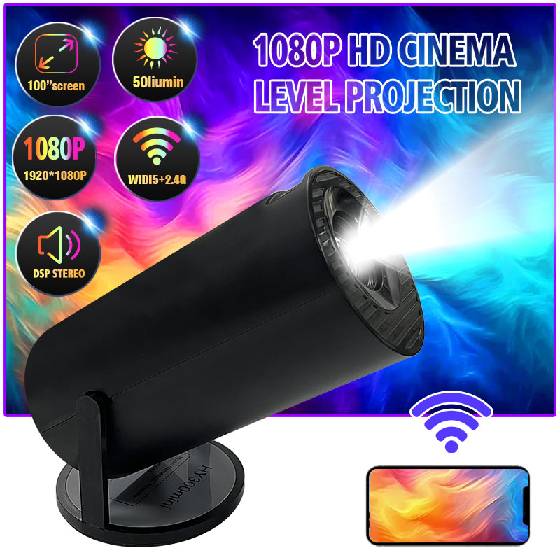HY300 Mini Projector in Black Description