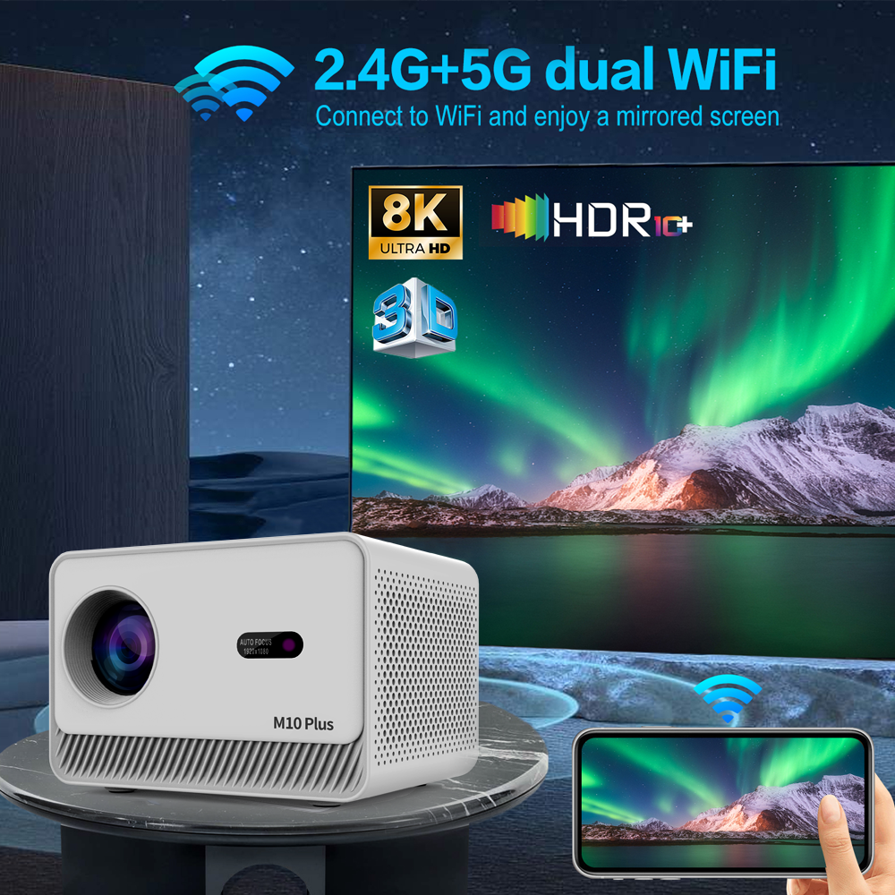 M10 Projector can support Wifi and Bluetooth