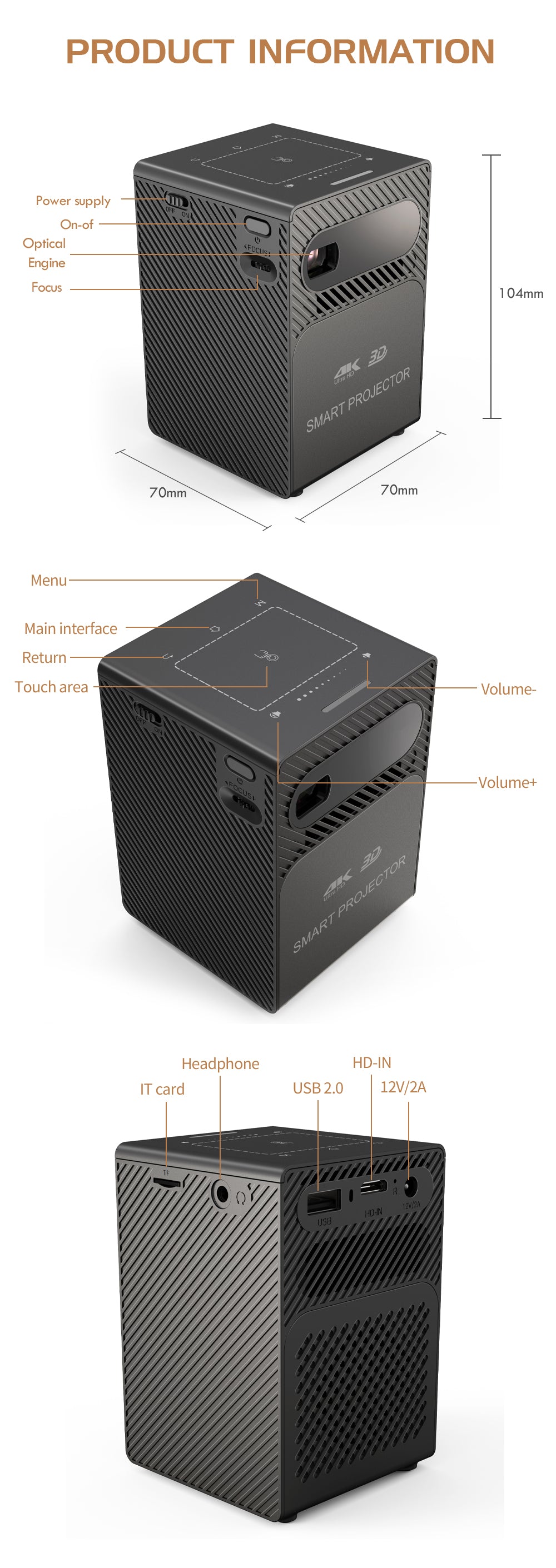 P18 Mini Projector Product Information