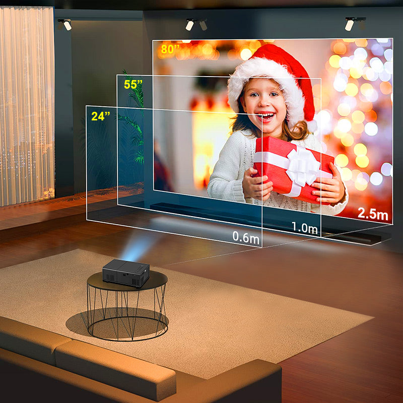 YG300 Projector Screen Sizes information